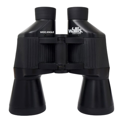 Wallis BI610308 Binocular Gran Angular, Negro, 10 x 50 mm, con Enfoque Automático Tipo Porro, Revestimiento Green