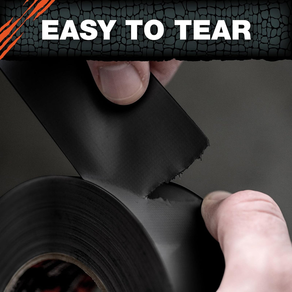 T-Rex Cinta adhesiva resistente con respaldo resistente a los rayos UV e impermeable para reparaciones ferozmente fuertes, 1.9 pulgadas x 30 yardas, color negro, 1 rollo