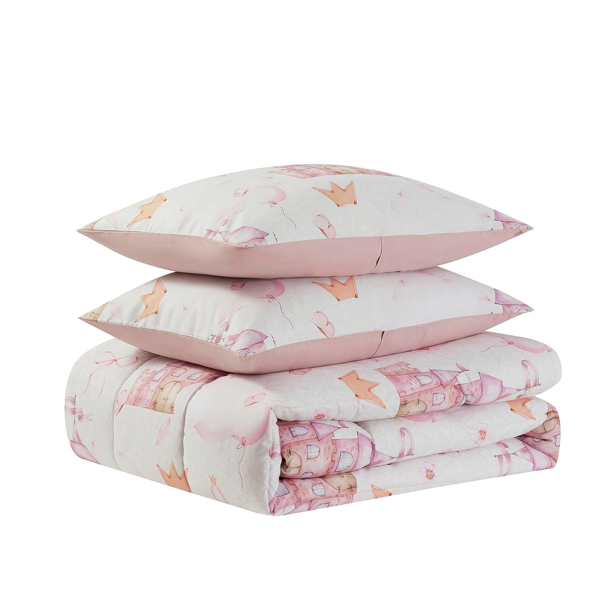 Juego de Ropa de Cama para niños y niñas, Juego de sábanas y edredón Estampados, tamaño Individual, Princesa de Cuento de Hadas