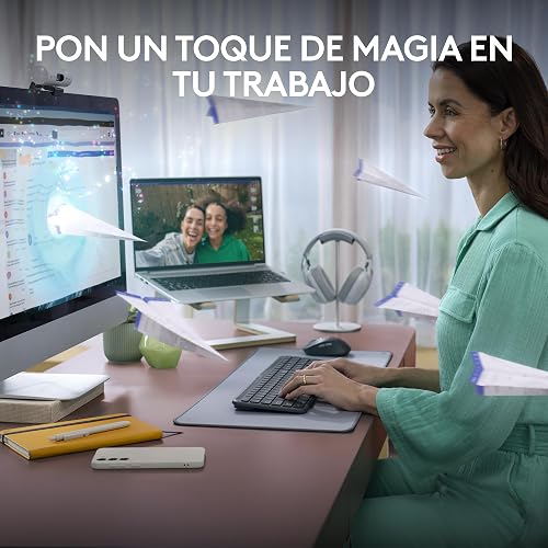Logitech MK950 Signature Slim, Teclado y Mouse inalámbricos, diseño Elegante, Escritura y clicks discretos, Bluetooth, multisistema operativo, para Windows y Mac - Grafito