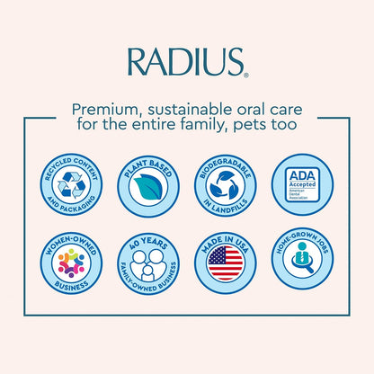 RADIUS Cepillo de dientes para niños, Totz Plus, sedoso, suave, paquete de 3 en colores surtidos, sin BPA y aceptado por ADA, diseñado para dientes y encías delicados, para niños de 3 años en adelante