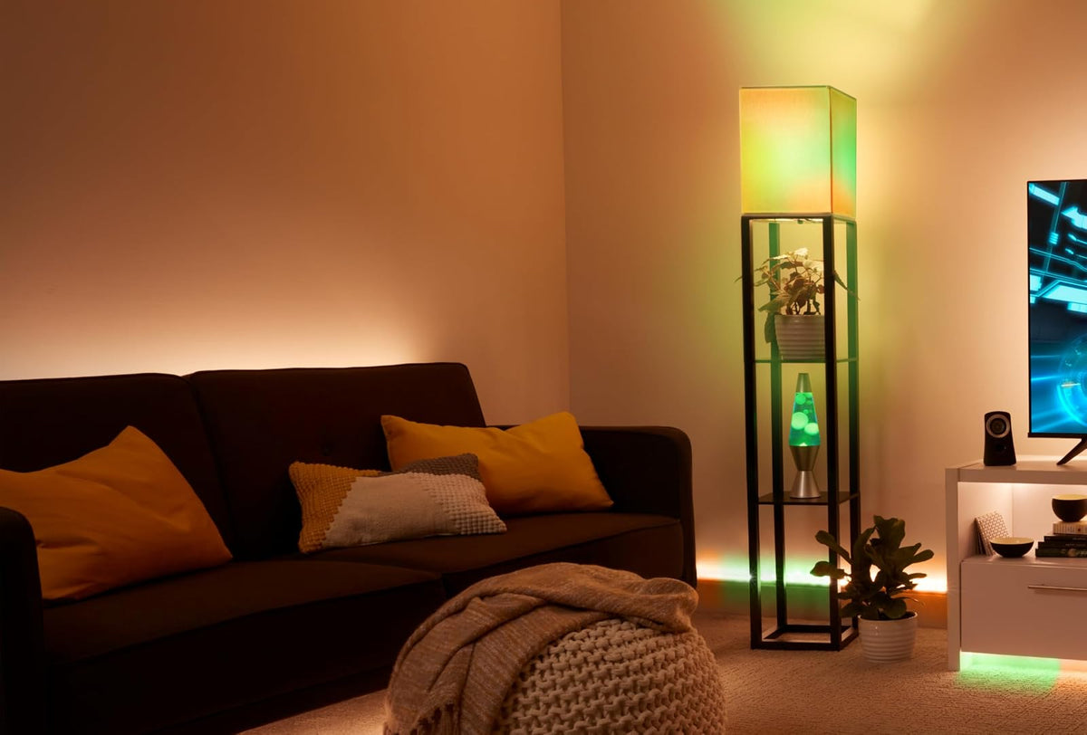 Cync GE Dynamic Effects - foco LED inteligente A19, luz WiFi inteligente que cambia de color, compatible con Alexa y Google Home (paquete de 2)