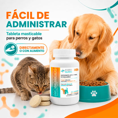 Fancy Pets MS Probióticos para Perros y Gatos con 60 Tabletas