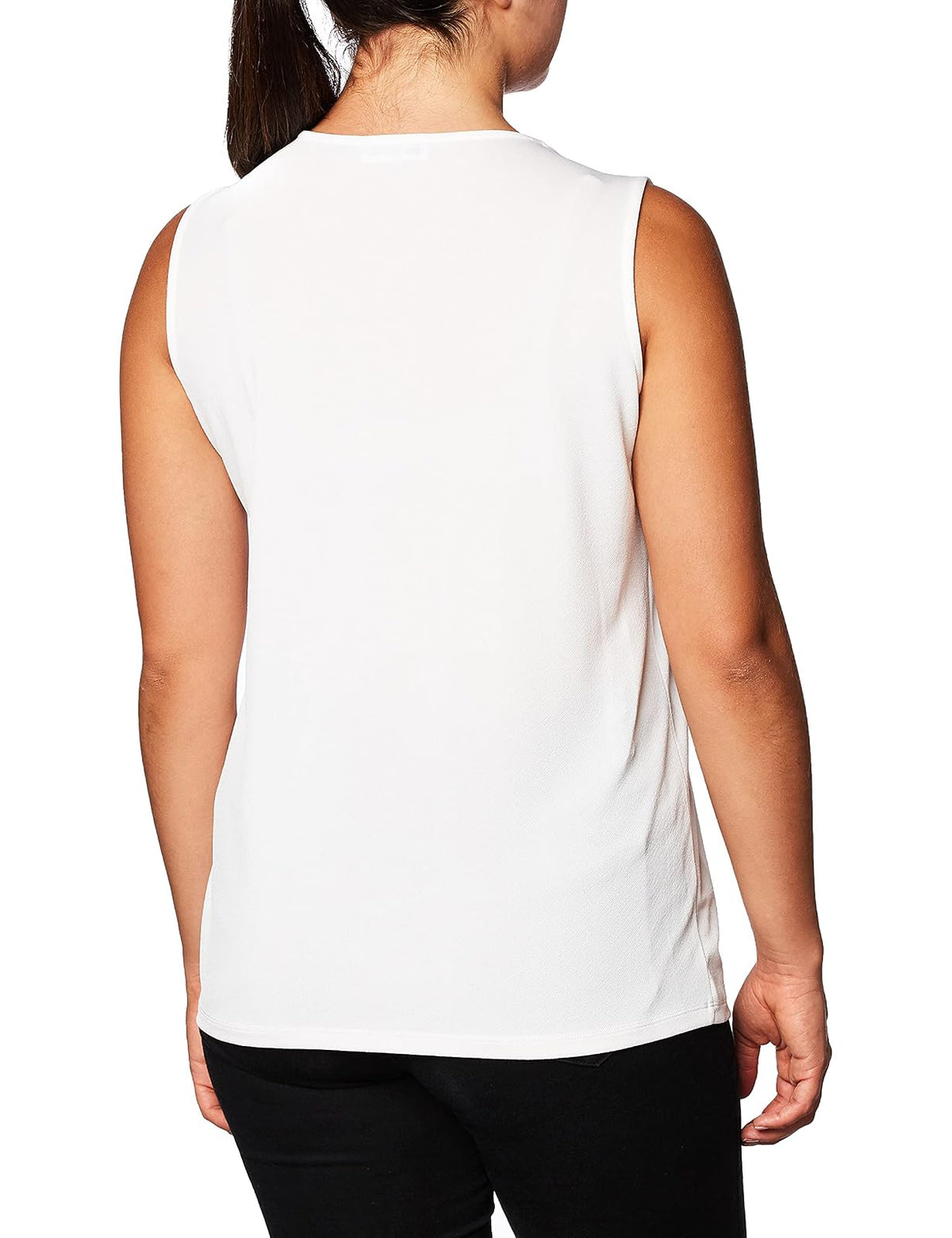 Calvin Klein Cuello en v con Detalle de Cuenta Camisa para Mujer