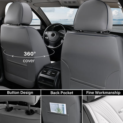 Coverado Fundas de Asiento Delantero, Fundas de Asiento de Piel de Lujo para automóviles, Fundas de Asiento de automóvil, Protector de Asiento de Automóvil, Impermeables, Fundas de Asiento de Automóvil de