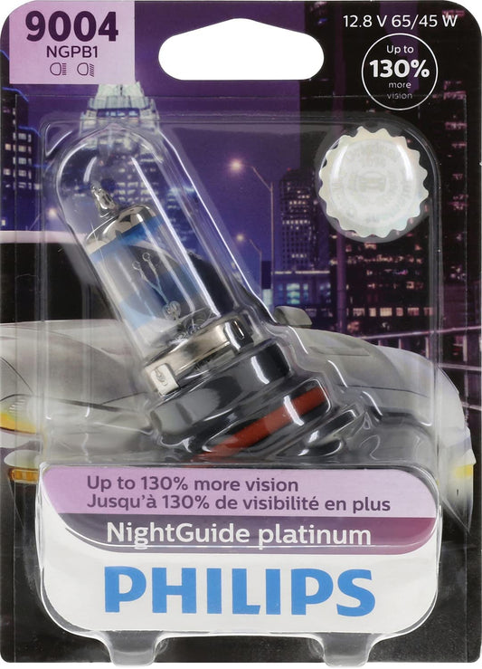 Philips Automotive Lighting 9004NGPB1 NightGuide Platinum Foco para Faros Delanteros, Blanco