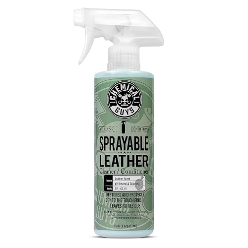 Chemical Guys Limpiador y Acondicionador de Cuero Todo en Uno en Spray SPI_103_16SW, 473 ml, Aroma a Cuero
