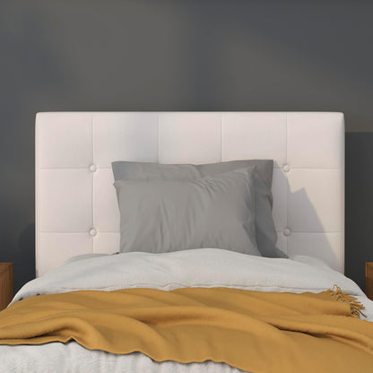 Flash Furniture Lennox - Cabecero tapizado de tamaño Individual en Vinilo Blanco