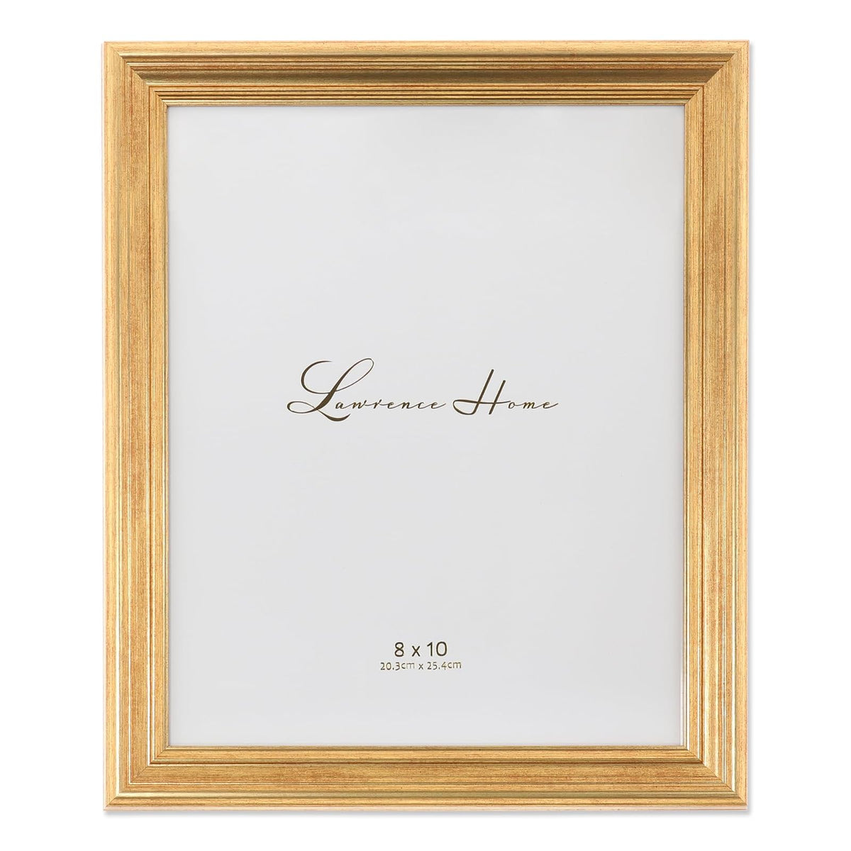 Lawrence Frames Marco de Fotos Dorado con Caballete - 20.32 x 25.4 cm (8x10 pulg.) - Dorado