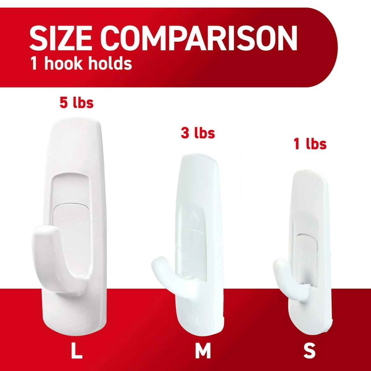 Command Large Utility Hooks, 7-Hooks, 12-Strips (GP003-7NA) - Easy to Open Packaging