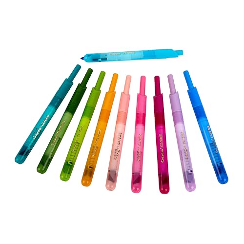 Crayola - Marcadores retráctiles (10 unidades), marcadores lavables para niños, marcadores de clic, suministros escolares para niños, regalos, a partir de 5 años