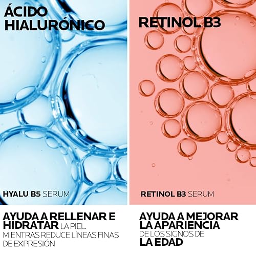 Kit La Roche-Posay Rutina Hidratante Anti-Arrugas: Hyalu B5 Suractivated Sérum 30ml + Serum Retinol B3 30ml