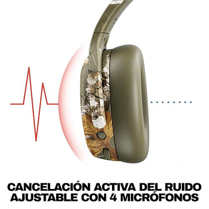 Skullcandy Crusher ANC 2 Wireless Headphones - Realtree Edge Colors Drab | Multi-Sensory Crusher Bass, Over-Ear Fit, Noise Cancelling, 60 Hours Battery, Working Out, Gym, Travel, Study, Music, Gaming