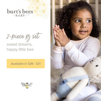 Burt's Bees Baby Pajamas, tee and Pant 2-Piece PJ Set, 100% Organic Cotton Juego de Pijama Niñas
