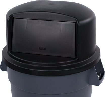 Carlisle 34103403 Bronco Polyethylene Round Dome Lid, 22.84" Diameter x 12.21" Height, Black, For 32 Gallon Trash Containers