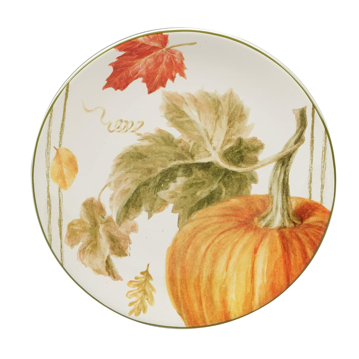 Certificados International Autumn Harvest - Platos de ensalada/postre de 9 pulgadas, multicolor, mediano, juego de 4