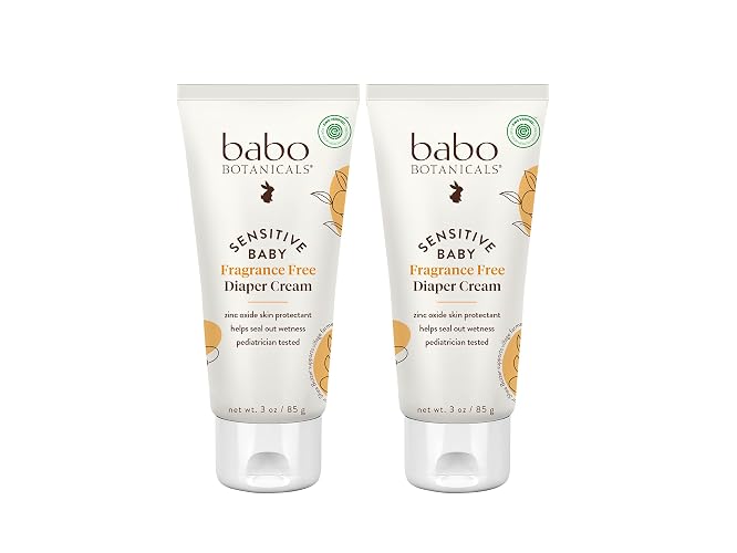 Babo Sensitive Baby Zinc Fragrance Free Diaper Cream, Ewg Verified, Unscented, 3 Ounce (Pack of 2)