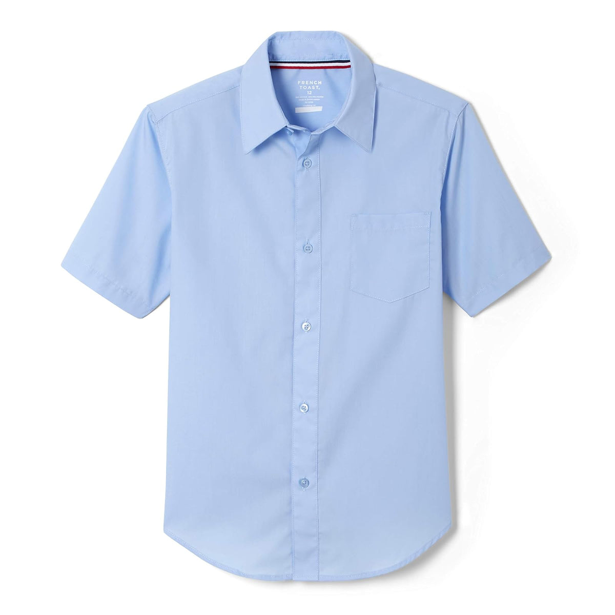 French Toast Camisa de Vestir de Manga Corta para Niño - 3T - Azul - claro