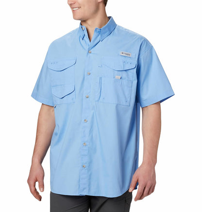 Columbia PFG Bonehead Camisa de Manga Corta para Hombre - 6X - Azul
