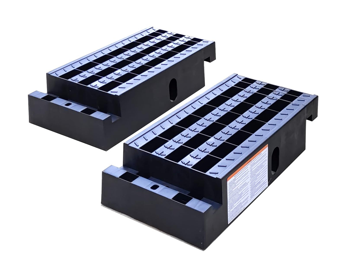 MAXXHAUL 50710 - Juego de rampas para Automóvil 50709 Desmontables y Desmontables de Polietileno Negro (par) - Extensión de sección media