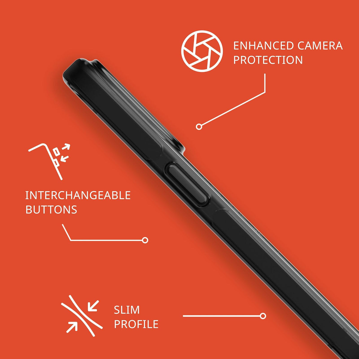 Tech21 EVO Check - Funda para iPhone 15 Pro, Compatible con MagSafe, Funda de protección contra Impactos, Color Ahumado/Negro