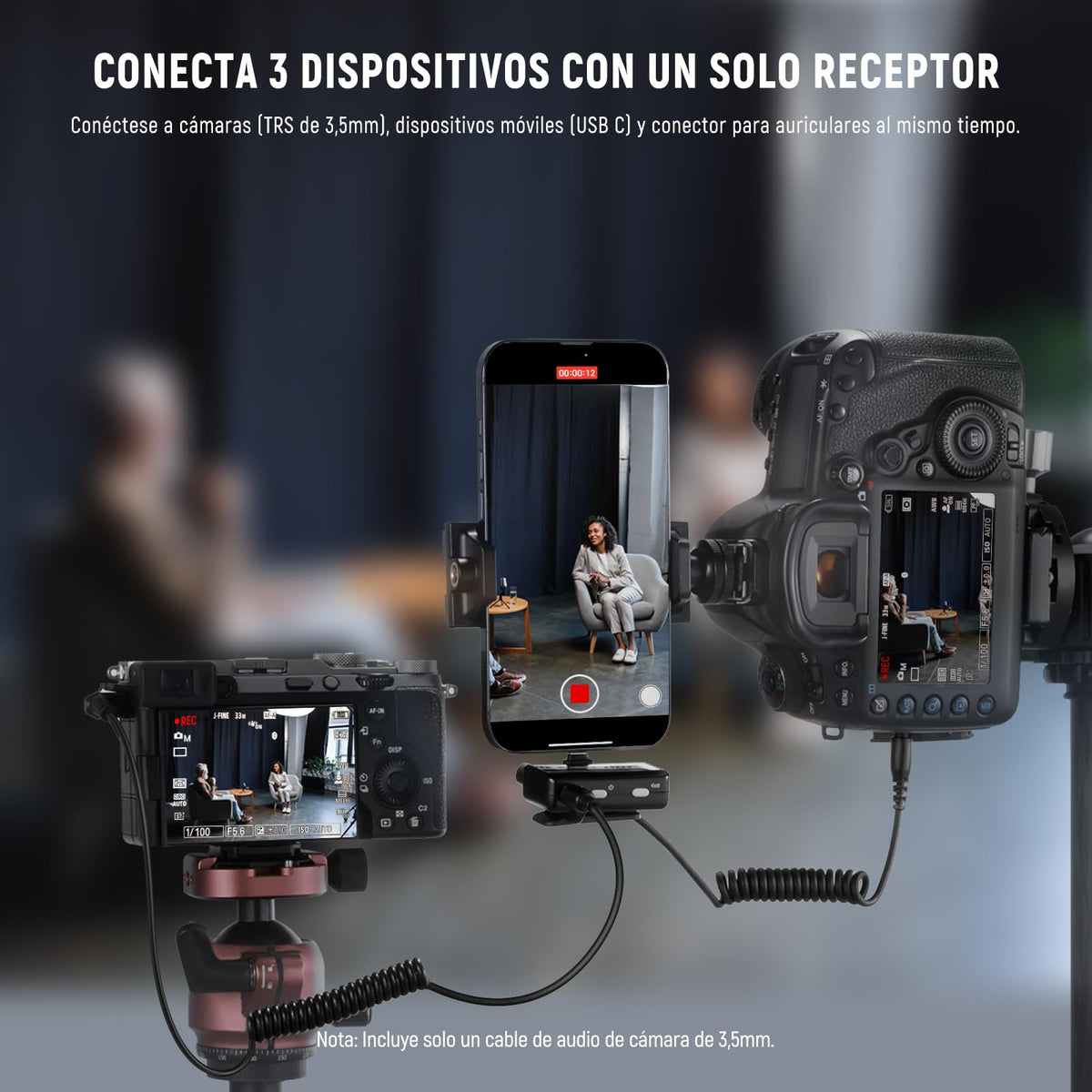 NEEWER CM28 Micrófono Solapa Inalámbrico Profesional Sistema con Estuche de Carga, Reducir Ruido de 1 Clic, Almacenamiento 4GB, Reproducción 9H, Micrófono Compatible con iPhone/Android/PC/Cámara