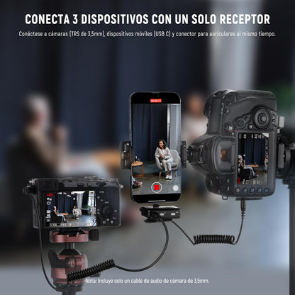 NEEWER CM28 Micrófono Solapa Inalámbrico Profesional Sistema con Estuche de Carga, Reducir Ruido de 1 Clic, Almacenamiento 4GB, Reproducción 9H, Micrófono Compatible con iPhone/Android/PC/Cámara