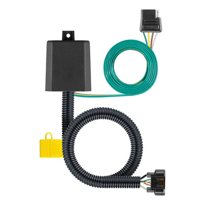 Curt Arnés de Cableado Personalizado para Remolque de 4 Pines para Hyundai Palisade/Santa Fe/Kia Telluride, Negro, 56420