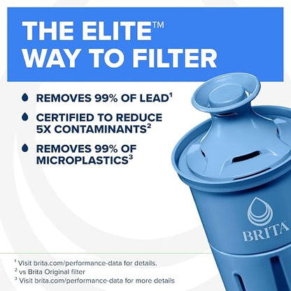 Brita Longlast Filtro de agua, filtros de repuesto de larga duración para jarras y dispensadores, Duradero, Azul oscuro, 1ct, 1