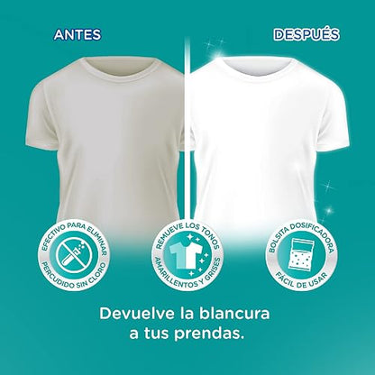 Dr. Beckmann, Antisarro y Cal, para Baño y Cocina, Aroma Cítrico, 500 ml +, Blanqueador Intensivo, Súper Blanco, 1 caja con 6 bolsas de 40 g c/u
