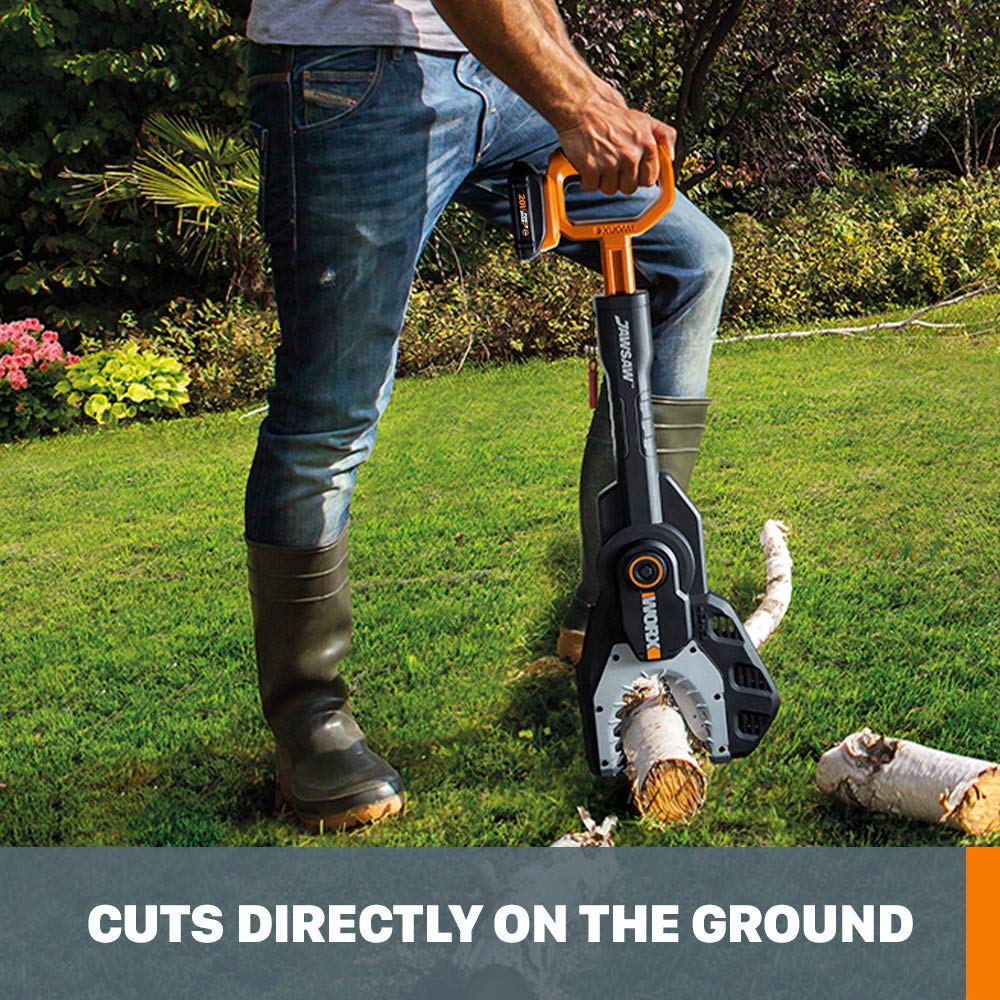 Worx JawSaw - Compartir de alimentación de motosierra inalámbrica de 20 V - WG320 (batería y cargador incluidos)