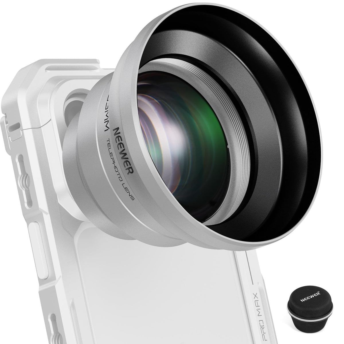 NEEWER Convertidor 2X con Lentes Macro para Cámara de Celular - LS-66 - Plata