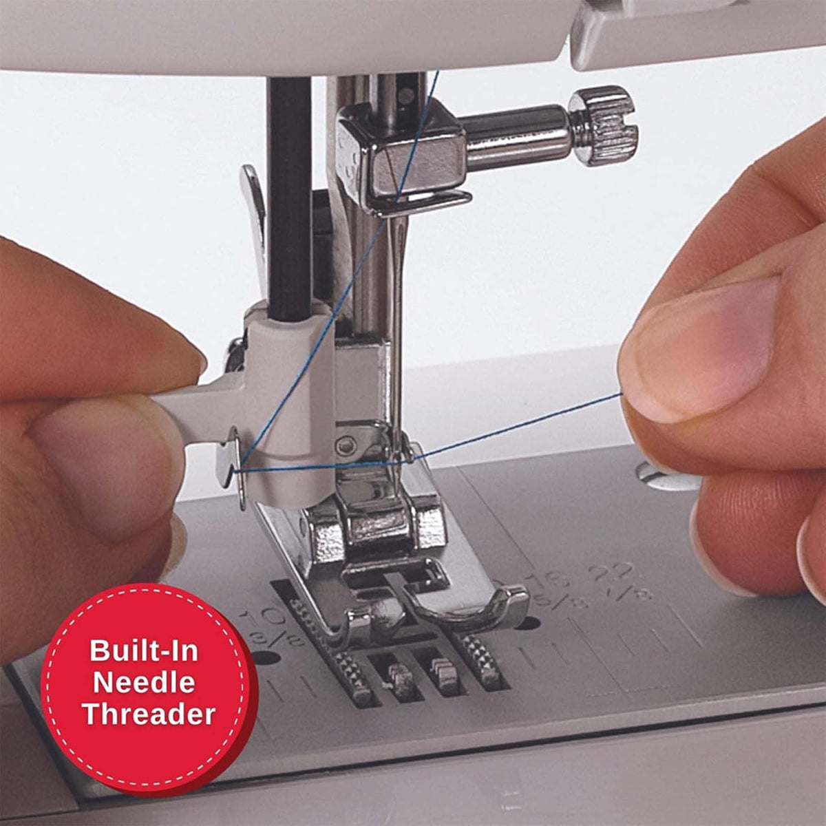 SINGER MX231 - Máquina de coser ligera y portátil con kit de accesorios y pedal | 97 aplicaciones de puntadas, luz LED y ojal de 1 paso, ideal para manualidades y reparaciones