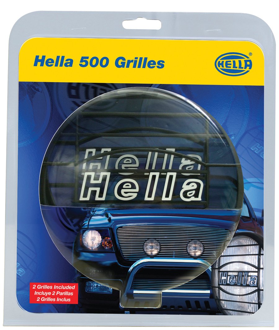 Hella Cubierta Protectora para Rejilla Serie 500/500FF 165530801, 2 Piezas, Negro