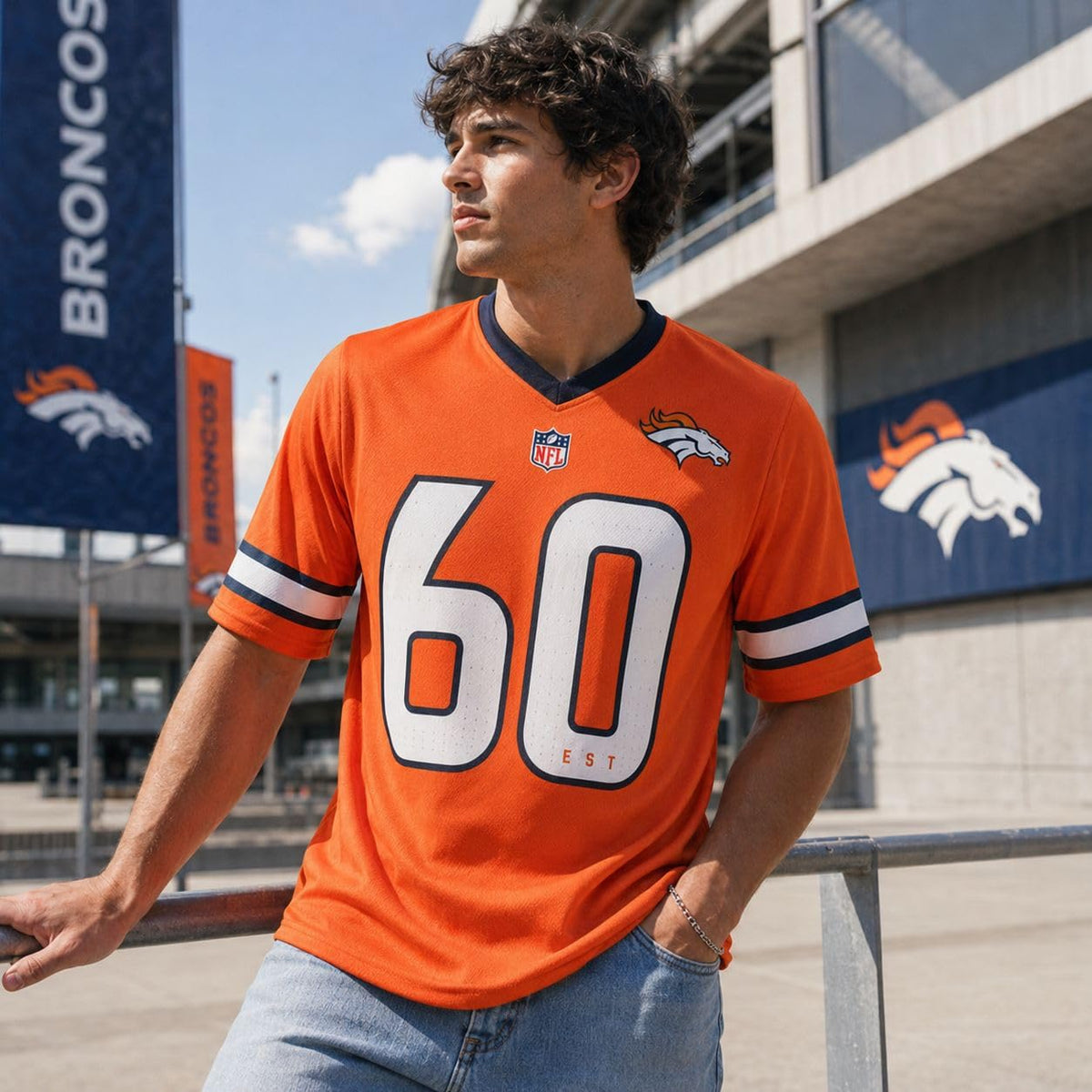 NFL Fan T-Shirt Denver Broncos Naranja para Hombre