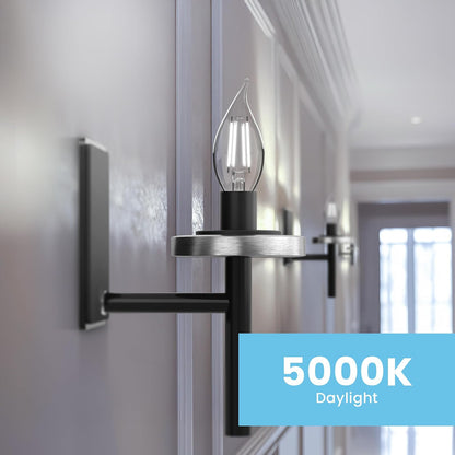 Feit Electric CFC40/950CA/FIL/6 40W EQ DM filamento de vidrio CA10 foco LED, paquete de 6