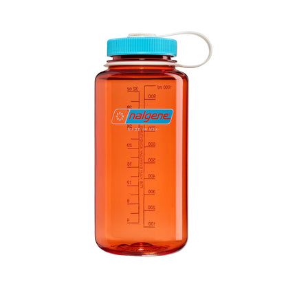 Nalgene Botella de Agua Tritan 32 oz Boca Ancha - Flame w - Blue Atoll