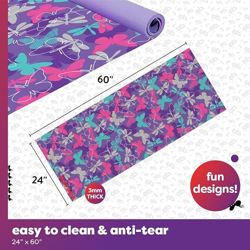 Antsy Pants - Tapete de Yoga para Niños, Entrenamiento en Casa y Viaje, Resistente y Antideslizante