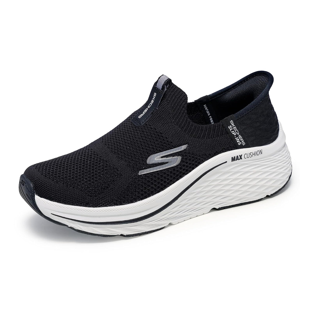 Skechers Max Cushioning Elite 2.0 Eternal Tenis Sin Cordones para Mujer - 24.0 cm - Negro - Blanco