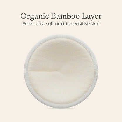 Lansinoh - Pads de Lactancia Lavables, Hechos con Viscosa de Bambú Orgánico, con Bolsa de Lavado, 10 Unidades