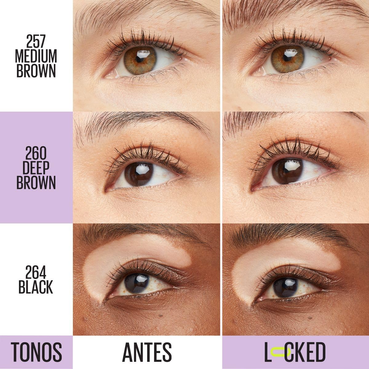 Maybelline Nuevo Gel de Cejas de Larga Duraci?n, Efecto Laminado, Superlock, Negro, 7 G, Gel para Cabello