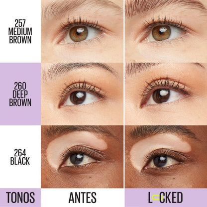 Maybelline Nuevo Gel de Cejas de Larga Duraci?n, Efecto Laminado, Superlock, Negro, 7 G, Gel para Cabello