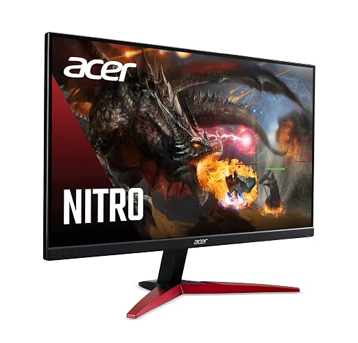 Acer Nitro KG241Y Sbiip Monitor Gamer de 23.8 Pulgadas | FHD 1920 x 1080, panel VA, 180 Hz, 1 ms, AMD FreeSync Premium, HDMI y DisplayPort