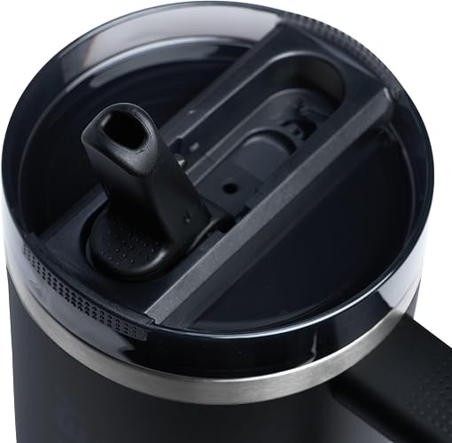 Stanley Quencher ProTour - Vaso con popote abatible con tapa a prueba de fugas, 30 onzas, popote y mango integrados, compatible con portavasos para viajes, taza de acero inoxidable aislada, sin BPA,