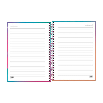 Tilibra Cuaderno Profesional con Espiral de 160 hojas a Raya, Guerreras K-pop Huntrix y Saja Boys. P7275