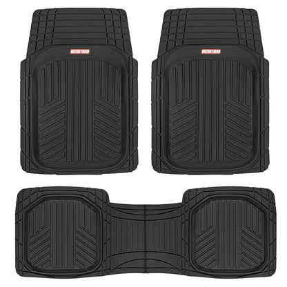 Motor Trend - Alfombrillas de goma OF-933-BK Deep Dish para todo tipo de clima, rendimiento para todo tipo de clima, además de forros resistentes, inodoros (negros) - Negro -
