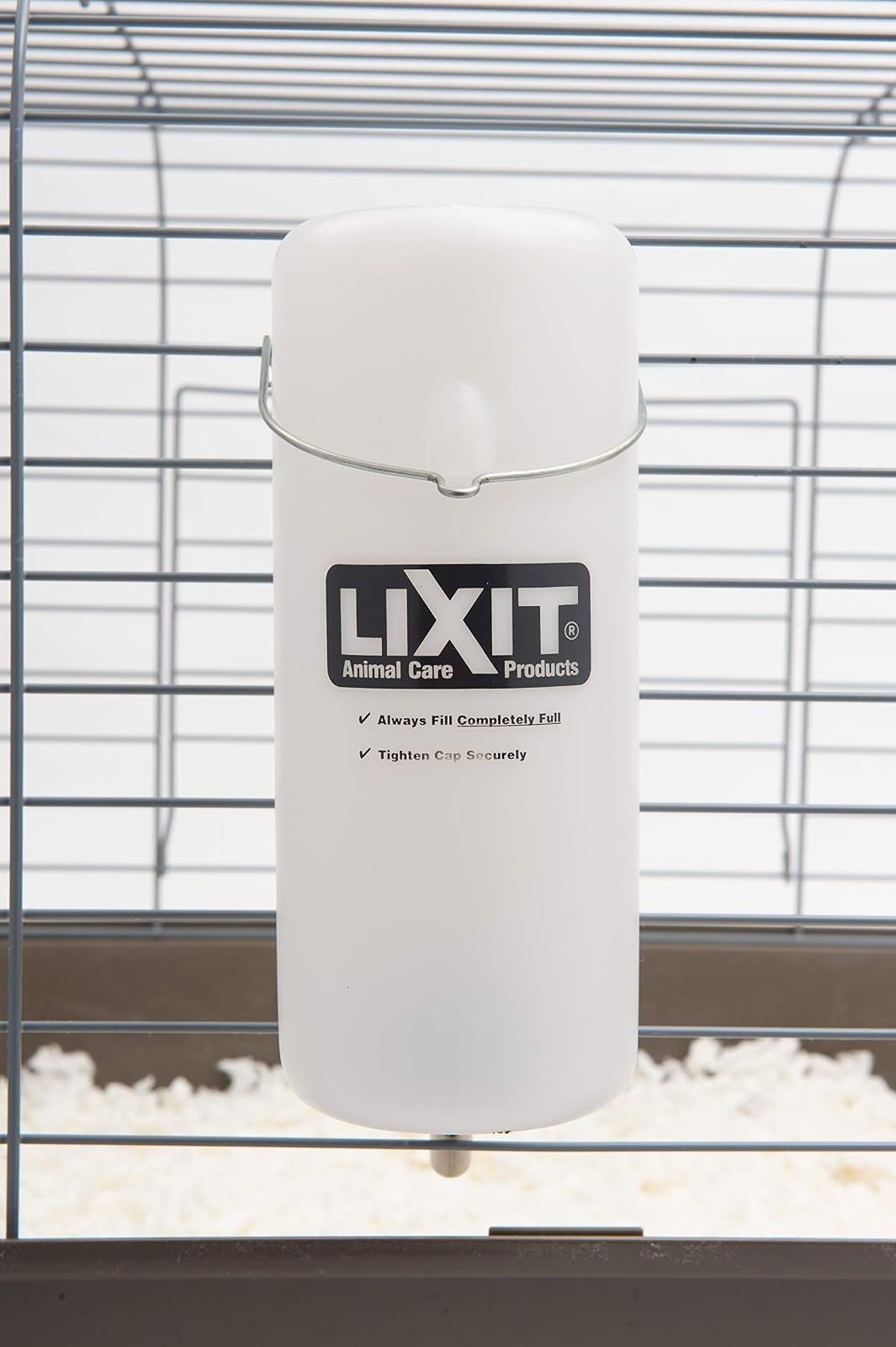Lixit Botellas de Agua de Boca Ancha sin BPA con gráficos Coloridos para cobayas, Ratas, Chinchillas y Otros Animales pequeños. (32 onzas, translúcido), WBF32