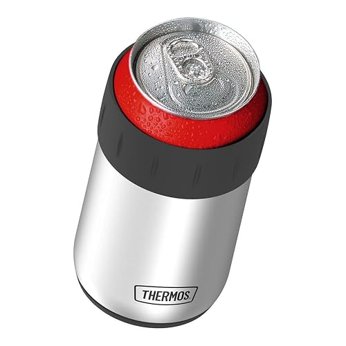 Thermos Stainless Steel Beverage Can Insulator for 12 Ounce Can, Gunmetal Gray