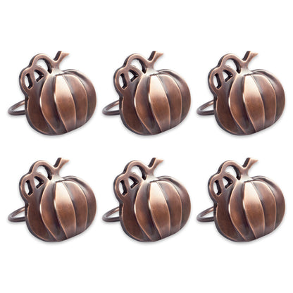 DII Servilleteros Decorativos Juego de 6 - Calabaza de cosecha rústica