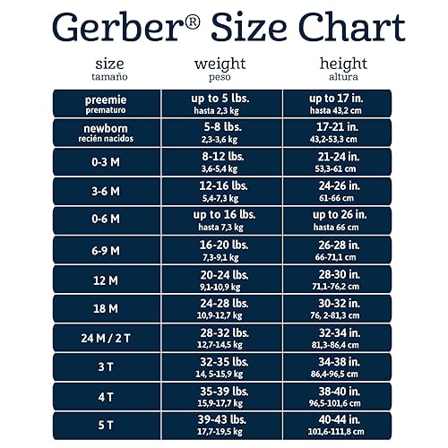 Gerber Paquete de 4 Pijamas con pies Mamelucos para bebés y niños pequeños para Bebé-Niñas